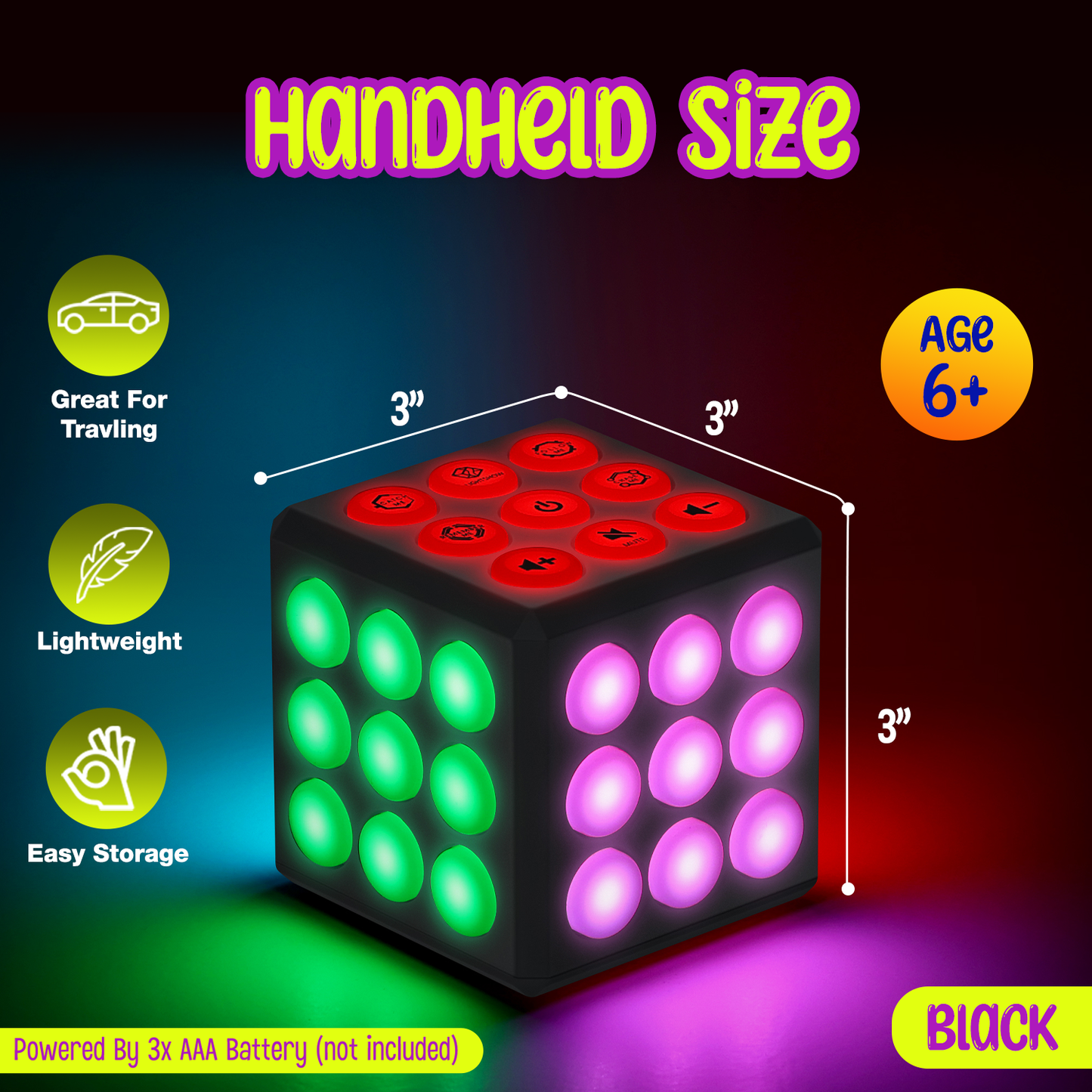 Kids Brain and Memory Cube Toy | 5 Electronic Handheld Games for Kids Boys & Girls Ages 6 7 8 9 10-12 Years Old & Up | STEM Sensory Fidget Toy | Ideal Gift Idea for Kids and Teens