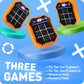 Kids Tic-Tac-Toe Game Toy – 3-in-1 - Memory & Brain Toy for Ages 7+ | Handheld Travel Toy with Lights & Sound | Gift for Boys & Girls