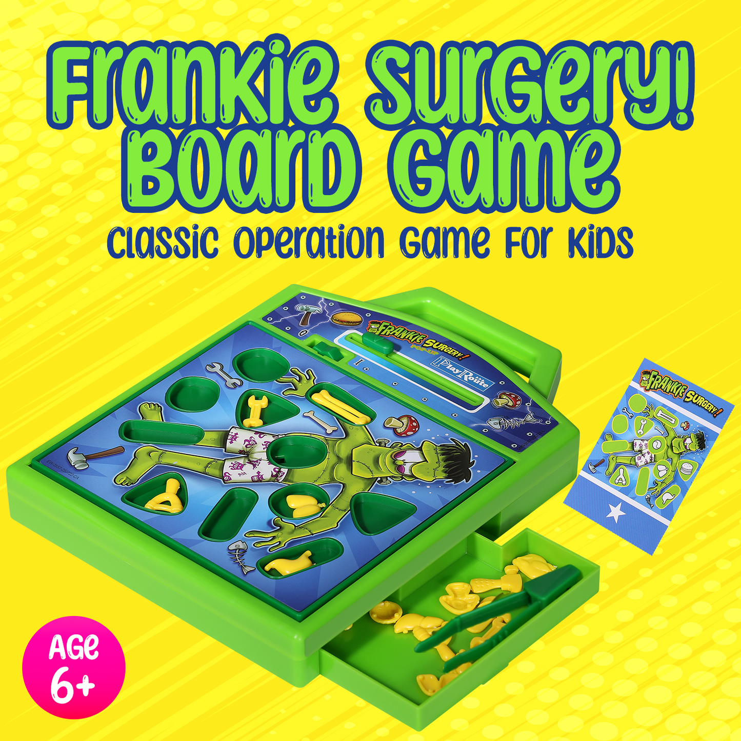 PlayRoute Pop Up Operation Game | Fun Operation Pop Up Board Game for Kids Ages 6-12 Years Old | STEM Toy Concentration Game Teaching Fine Motor Skills – Fun Family Night Game