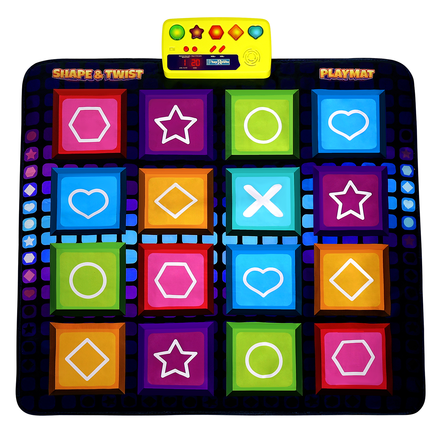 PlayRoute Shape & Twist Dance Mat | 3 Fun Educational Shape Games Danc ...